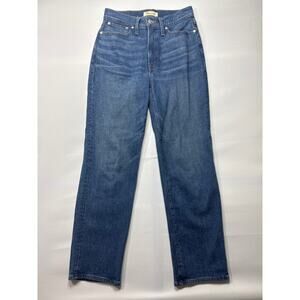 Madewell Straight Leg Jeans in Medium Blue Wash